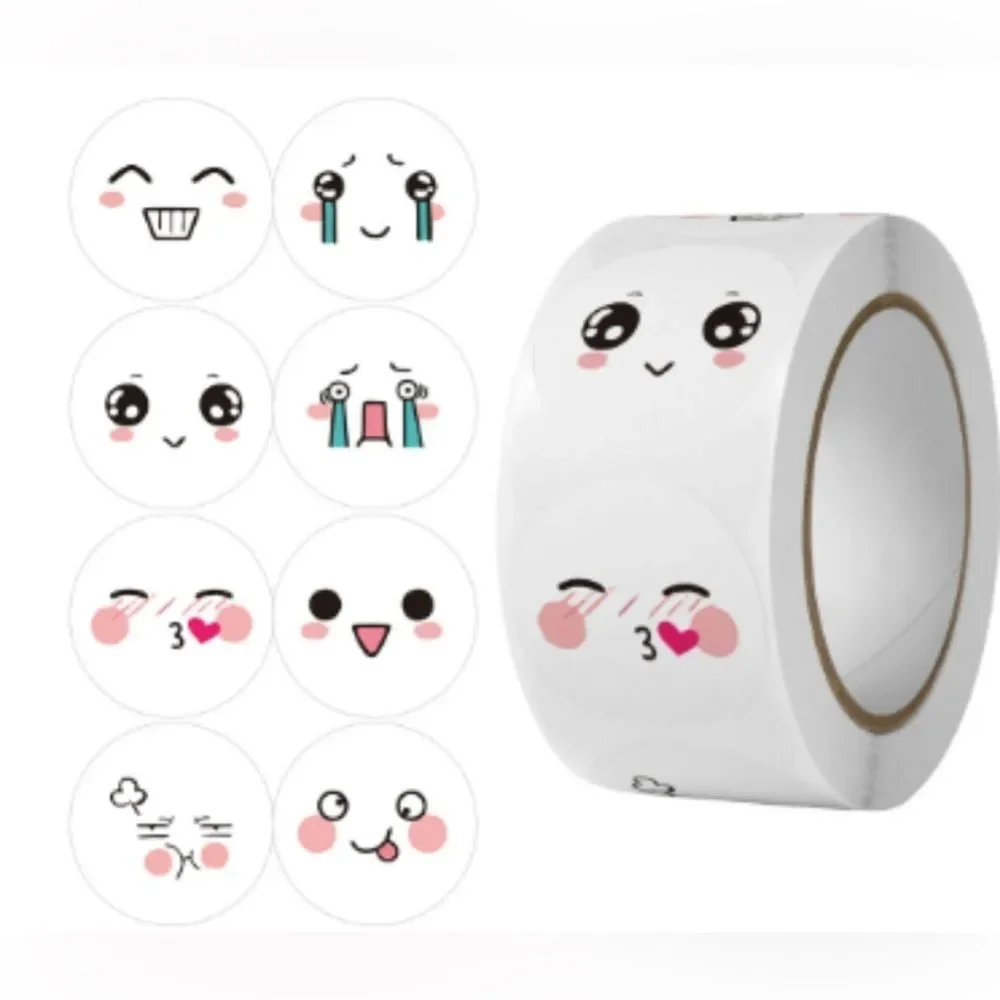 Cartoon Emoticon Stickers Cute Waterproof For Diary Decors SMILE FACE